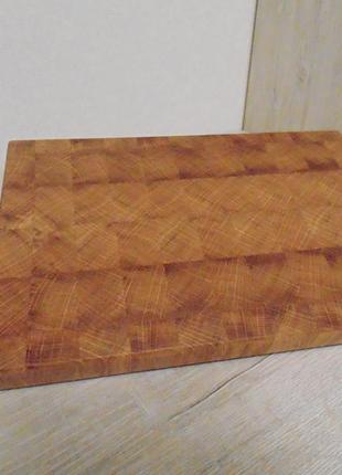 Торцевая разделочная доска из дуба pav-wood 20х30х2.5 см1 фото