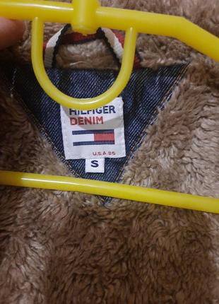 Tommy hilfiger джинсовая куртка мех шерпа5 фото