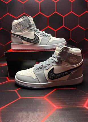 Женские кроссовки Smoke jordan Michael 1 x dior люкс качество