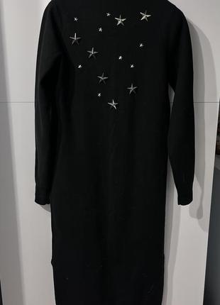 Платье макси черное размер 40