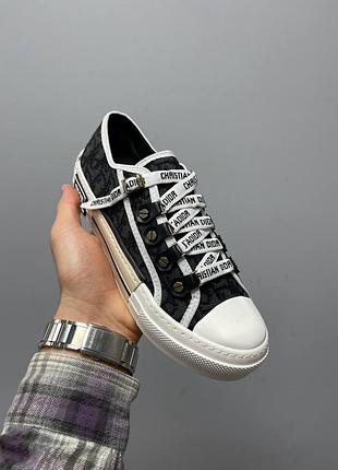 Стильные текстильные кроссовки в стиле диор в стиле dior b23 low logo black3 фото