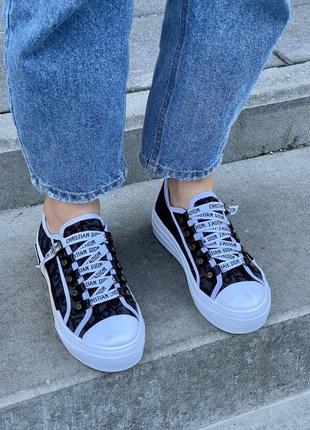 Стильные текстильные кроссовки в стиле диор в стиле dior b23 low logo black9 фото