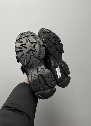 Стильні текстильні кросівки шкіряні кросівки в стилі christian dior d-wonder ‘black’ діор стильні кросівки тренд9 фото