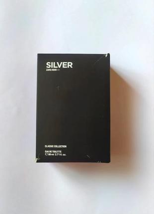 Чоловіча туалетна вода silver zara man 80 ml