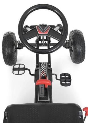 Дитячий педальний карт bambi 01 (чорний колір) з надувними колесами5 фото