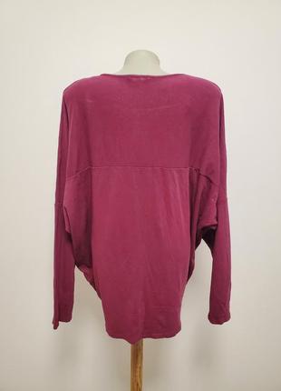 Красива італійська трикотажна блузка колір бургунді5 фото