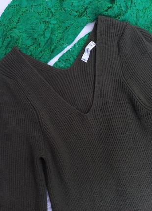 Вязаное платье свитер с объёмными рукавами mango2 фото