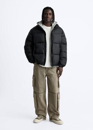 Zara мужская стеганая куртка демисезонная4 фото