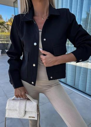 Женская весенняя коттоновая куртка на кнопках размеры 42-488 фото