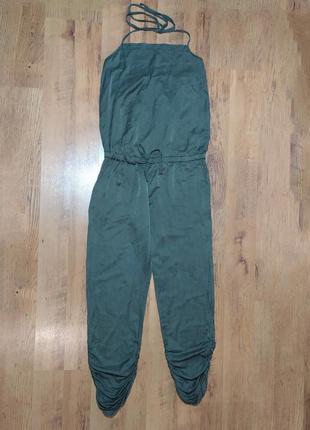Dixie оригінал літній комбінезон кольору хакі розмір s італія шовк