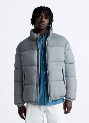 Zara мужская стеганая куртка демисезонная1 фото