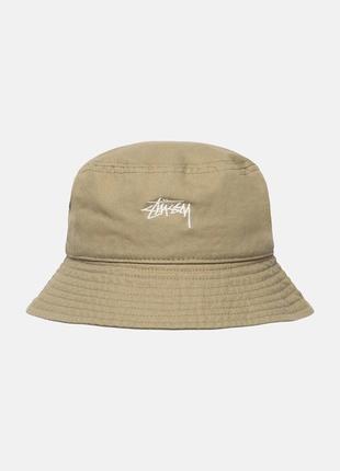 Панама stussy bucket hat stock wheat из новых коллекций