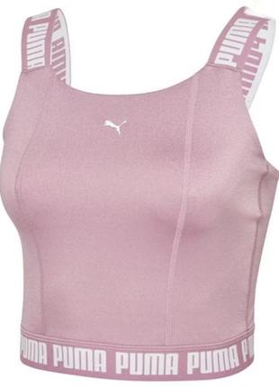 Спортивний топ puma training strong crop top in pink новий оригінал