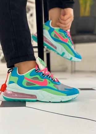 Женские кроссовки nike air max 270 react "blue lagoon"