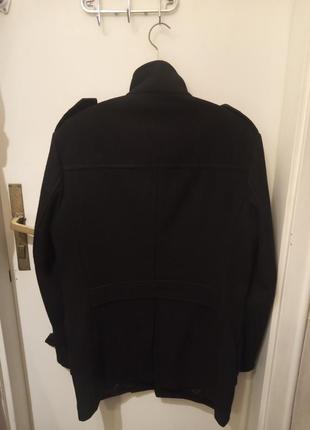 Мужское эксклюзивное кашемировое пальто jack &amp;jones, черное, размер: м.2 фото