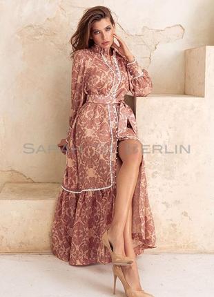 Сукня вільного силуету з мереживом, з італійської вовни2 фото