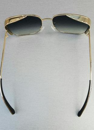 Louis vuitton очки женские большие темно серые в золотой металлической оправе7 фото