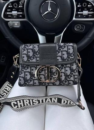 Christian dior 30 montaigne bag grey textile8 фото