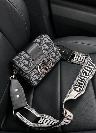 Christian dior 30 montaigne bag grey textile