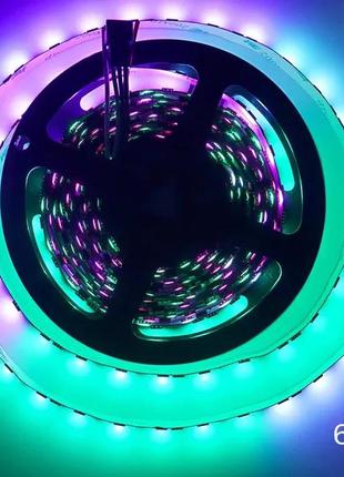 Адреса стрічка +5v ws2812b ip65 1м 60/м чорна основа вологозахист світлодіодне...