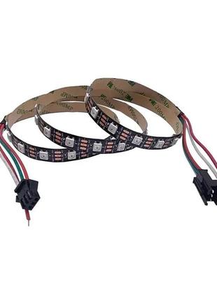 Адреса стрічка +5v ws2812b ip65 1м 60/м чорна основа вологозахист світлодіодне...