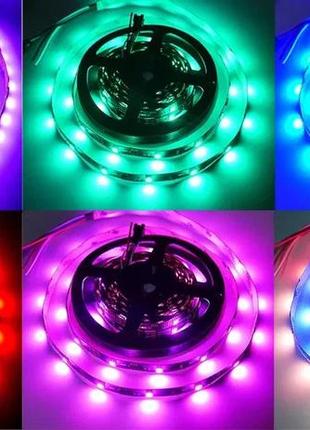 Адреса стрічка +5v ws2812b ip65 1м 60/м чорна основа вологозахист світлодіодне...