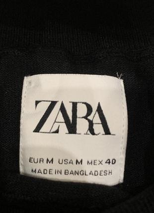 Мужской гольф zara пуловер свитер черный базовый8 фото