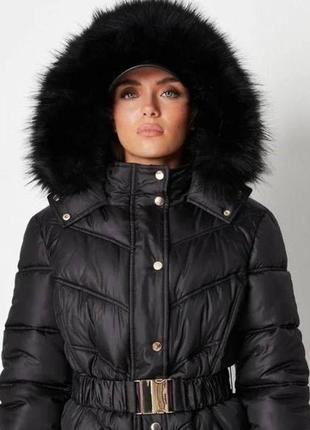 Черная куртка missguided, парка, пуховик, плащ, пальто2 фото