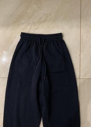 Спортивные штаны джоггеры zara темно синие женские6 фото