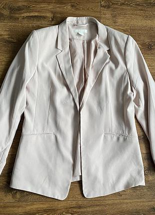 Піджак h&m світло-бежевий 46 розмір блейзер h&m