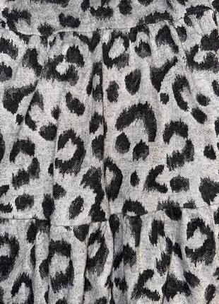 Стильное нарядное леопардовое платье с длинным рукавом для девочки 4:5р f&amp;f4 фото
