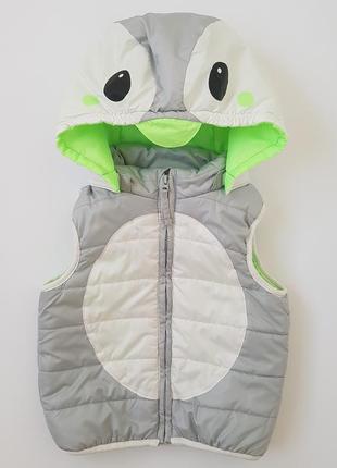 Жилетка с капюшоном "пингвинчик" 🐧 от  h&m  1,5-2 года