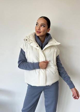 Жилетка оверсайз цвет молоко