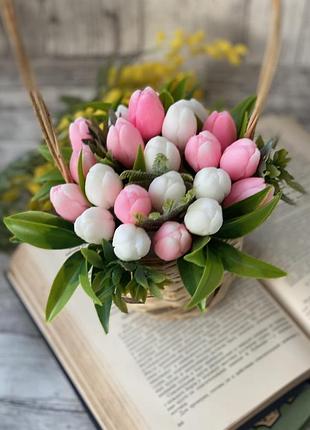 Букет з мила. мильний букет. квіти з мила. мило ручної роботи. тюльпани. подарунок на 8 березня. подарунки. подарунок