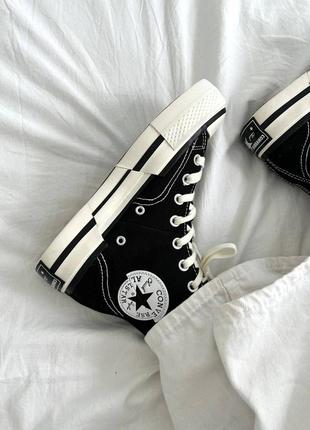 Женские кеды converse chuck taylor vintage 70 plus hi blackwhite8 фото