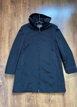 Плащ черный с замком anne klein сша демисезон