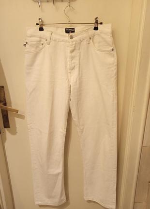 Чоловічі стильні джинси polo ralph lauren, прямі, slim straight varick, білий, розмір 34х302 фото