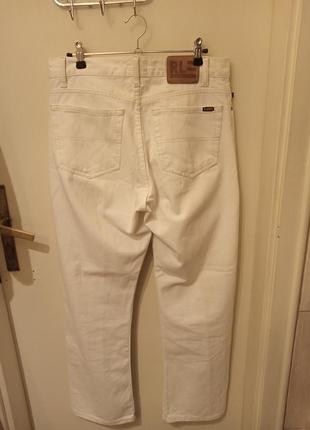 Чоловічі стильні джинси polo ralph lauren, прямі, slim straight varick, білий, розмір 34х303 фото