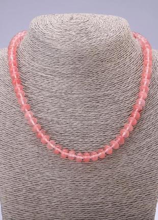 Бусы натуральный камень халцедон