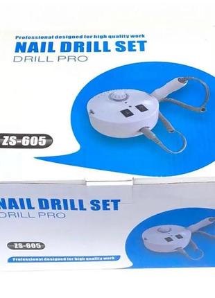 Фрезер для маникюра nail drill zs-605 (мощность 65w; 35000 об)5 фото