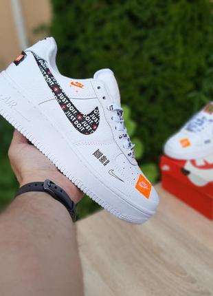 Крутые женские кроссовки nike air force 1 x off-white low just do it pack белые9 фото