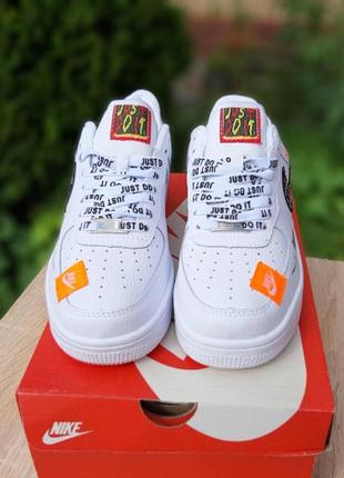Крутые женские кроссовки nike air force 1 x off-white low just do it pack белые3 фото