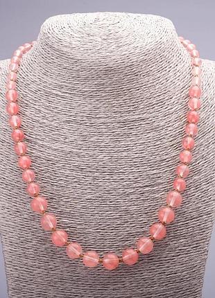 Бусы из натурального камня халцедон