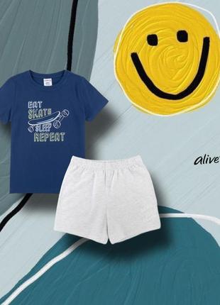Детская пижама-комплект на мальчика бренда alive «eat skate sleep repeat»