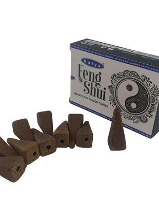 Feng shui backflow dhoop cone (фен шуй)(satya) 10 конусов в упаковке