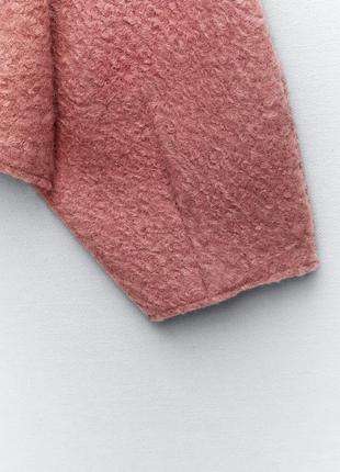 Розовый свитшот бомбер тедди мирер кофта толстовка кардиган худи букле6 фото