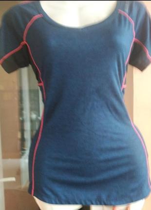 Спортивная футболка меланжевого принта с дышащей сеткой бренда elle sport uk 10 eur 384 фото