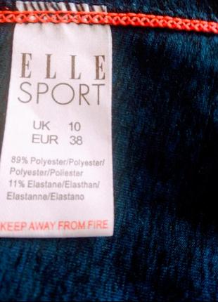 Спортивная футболка меланжевого принта с дышащей сеткой бренда elle sport uk 10 eur 387 фото