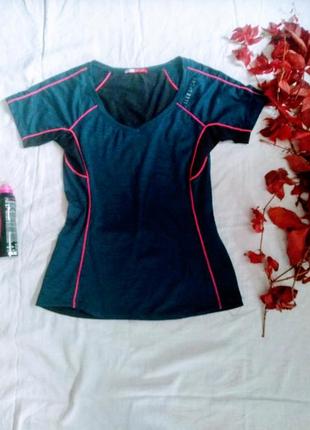 Спортивная футболка меланжевого принта с дышащей сеткой бренда elle sport uk 10 eur 3810 фото