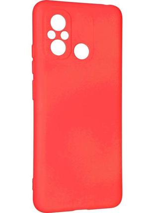 Силиконовый чехол для xiaomi redmi 12c красный soft silicone case full (бампер)